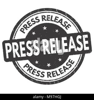 Press release grunge rubber stamp on white background, vector illustration Stock Vector