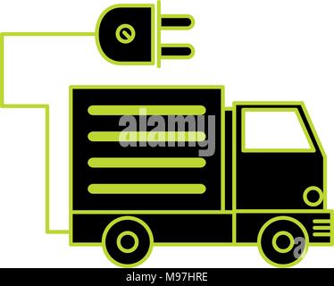 eco truck vehicle with energy connector Stock Vector Image & Art - Alamy
