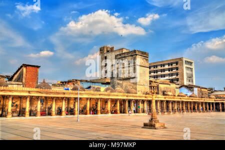 Jama Mosque, the most splendid mosque of Ahmedabad - Gujarat State of India Stock Photo