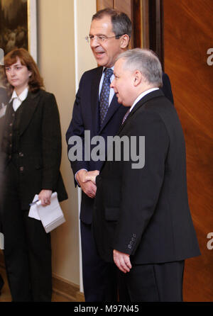 05.10.2006 Warsaw, Poland. Jaroslaw Kaczynski at the meeting with ...