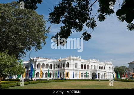 Horizontal view of the National Museum of Colombo, aka the Sri Lanka National Museum, in Colombo, Sri Lanka. Stock Photo