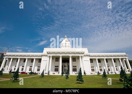 Horizontal Vertical view of the Colombo Town Hall, aka the White House, in Colombo Sri Lanka. Stock Photo