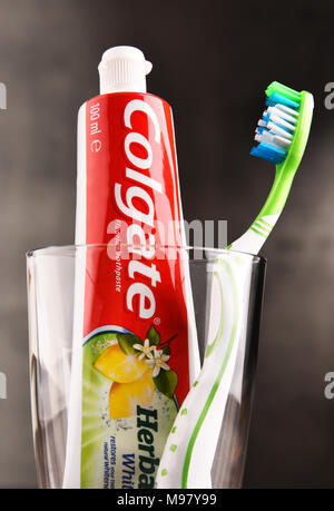 Colgate toothpaste manufactured by the American consumer-goods seen in ...
