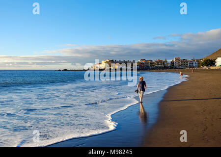 Strand in La Playa, Valle Gran Rey, La Gomera, Kanarische Inseln, Spanien Stock Photo