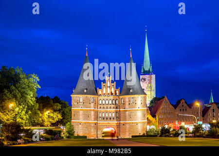 Germany, Schleswig-Holstein, Luebeck, Old town, Holsten Gate Stock Photo