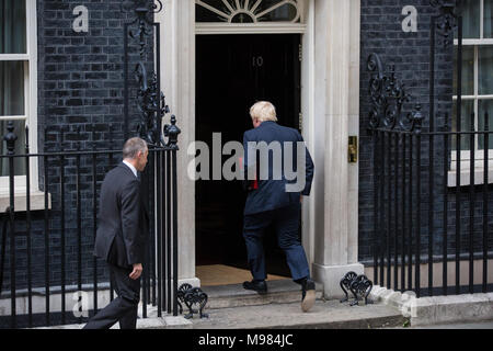 London, UK. 12th June, 2017. Boris Johnson MP, Secretary of State for Foreign and Commonwealth Affairs, arrives at 10 Downing Street for the first mee Stock Photo