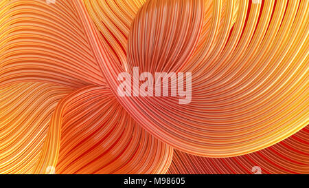 Abstract swirling waves, 3d rendering Stock Photo