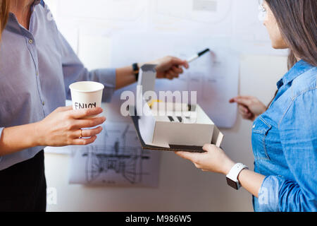 Female architects working on a project Stock Photo