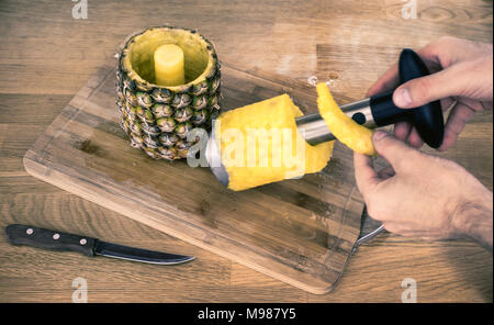 the pineapple corer-slicer Stock Photo
