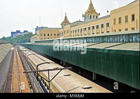 Central railway station, Yangon, Myanmar Stock Photo