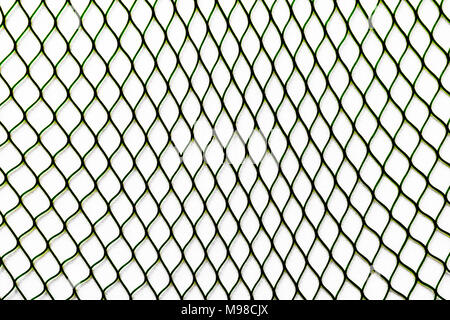 Black net placed vertically on the white soft background surface Stock Photo