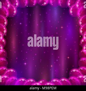 Space background with balloons Stock Vector