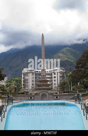 Plaza Francia ( France Square ) Obelisk, Caracas, Venezuela. Stock Photo