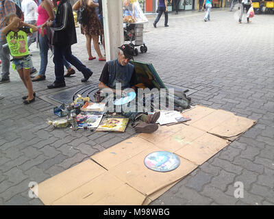 Street artist in Sabana Grande Boulevard in Caracas, Venezuela Stock Photo