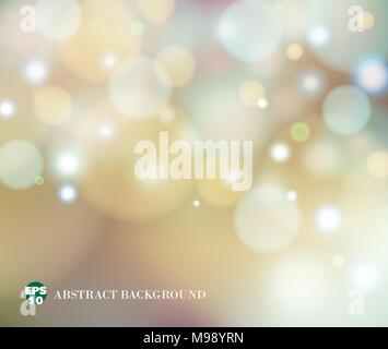 Soft light of abstract blur bokeh background on sweet design gradient, illustration vector eps10 Stock Vector