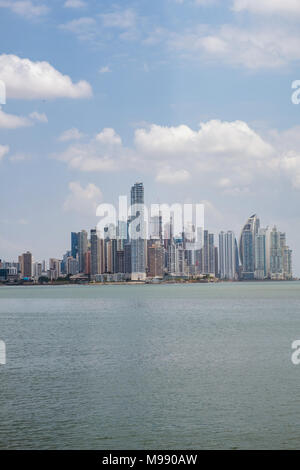 Skyline of Panama City - modern skyscraper buildings in downtown business district  - Stock Photo