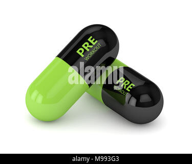 3d render of pre-workout powder in container Stock Illustration