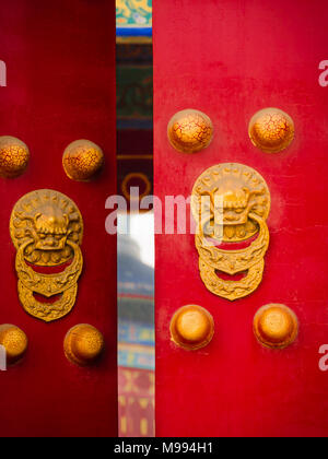 Unusual view of Temple of Heaven in Beijing, China Stock Photo