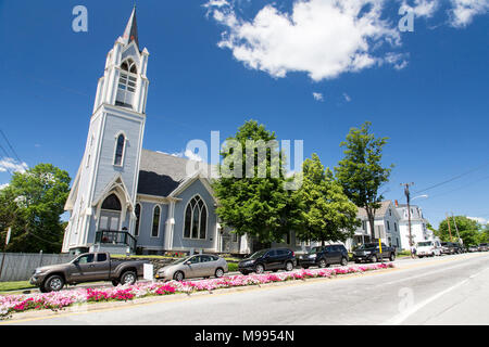 Part of Camden Harbor, Camden, Maine, USA, in summer Stock Photo