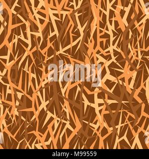 Seamless acute-angled texture for military uniform. Version - Autumn forest Stock Vector