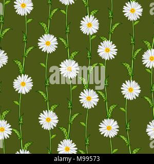 Retro seamless floral pattern from the 50s and 60s. Seamless abstract ...