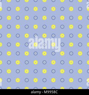 Seamless pattern with delicate spring flowers on a blue background Stock Vector