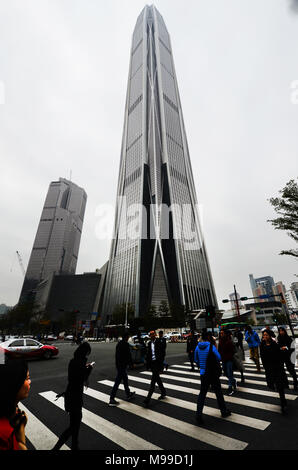 Ping An tower in Futian, Shenzhen. Stock Photo