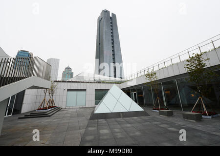 Rooftop space at the Design Society building in Shekou, Shenzhen, Stock Photo