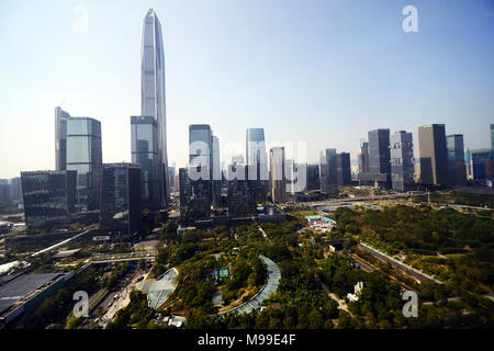 Ping An tower in Futian, Shenzhen. Stock Photo