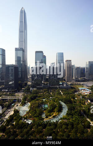 Ping An tower in Futian, Shenzhen. Stock Photo