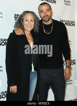 'Survivors Guide To Prison' Los Angeles Premiere held at The Landmark Theatre - Arrivals  Featuring: Gina Belafonte, Jesse Williams Where: Los Angeles, California, United States When: 18 Feb 2018 Credit: Adriana M. Barraza/WENN.com Stock Photo