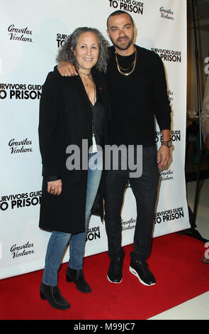 'Survivors Guide To Prison' Los Angeles Premiere held at The Landmark Theatre - Arrivals  Featuring: Gina Belafonte, Jesse Williams Where: Los Angeles, California, United States When: 18 Feb 2018 Credit: Adriana M. Barraza/WENN.com Stock Photo