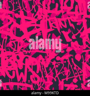 Vector graffiti seamless pattern with abstract colorful bright t Stock Vector