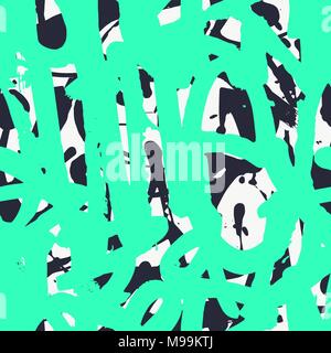 Vector graffiti seamless pattern with abstract colorful bright t Stock Vector