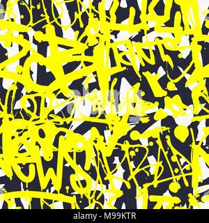 Vector graffiti seamless pattern with abstract colorful bright t Stock Vector