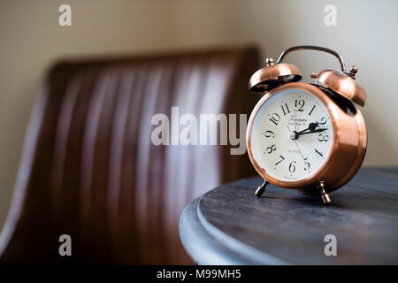 Old Fashioned Style Alarm Clock Set To 8 O Clock 8 Am Is A Common Stock Photo Alamy