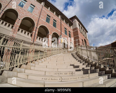 Los Angeles, MAR 16: Exterior view of the beautiful buiding in USC on MAR 16, 2018 at Los Angeles, California Stock Photo