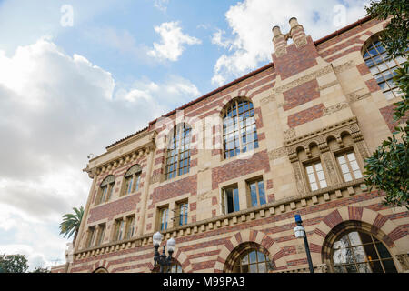 Los Angeles, MAR 16: Exterior view of the beautiful buiding in USC on MAR 16, 2018 at Los Angeles, California Stock Photo