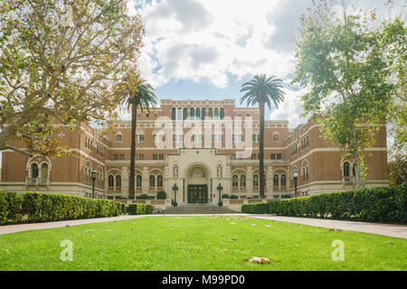 Los Angeles, MAR 16: Exterior view of the Doheny Memorial Library in USC on MAR 16, 2018 at Los Angeles, California Stock Photo