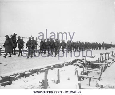 British troops in snow, Western Front, WW1 Stock Photo: 66162919 - Alamy