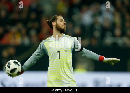 Soccer: Friendly match, Germany vs Spain, 23 March 2018 in the ESPRIT arena, Duesseldorf, Germany: Spain goalkeeper David De Gea in action. Photo: Ina Fassbender/dpa Stock Photo