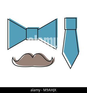 Tie Icons in trendy flat style isolated on white background. symbol for web site Stock Vector