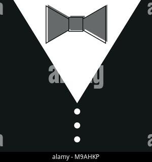 Gentelman. The bow tie - black background Stock Vector