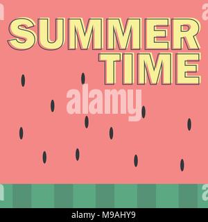 Watermelon pattern background wallpaper simple flat design vector illustration Stock Vector
