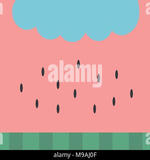 Watermelon pattern background wallpaper simple flat design vector illustration Stock Vector