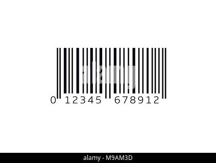 Line bar code icon simple vector. Label cell app. Scan receipt Stock ...