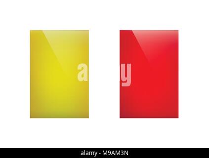 Yellow and red cards Stock Vector