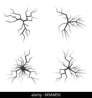 Simple vector cracks Stock Vector