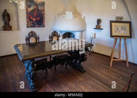 Interiors of Bran Castle, Transylvania, Romania Stock Photo