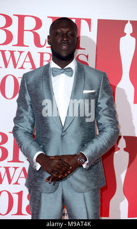 The BRIT Awards 2018 - Arrivals  Featuring: Stormzy Where: London, United Kingdom When: 21 Feb 2018 Credit: JRP/WENN Stock Photo